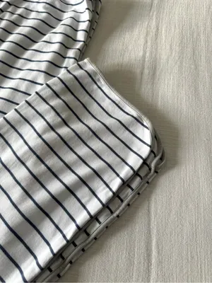 Lake Pima Cotton Stripe Pajama Pants, Medium White thumbnail 8