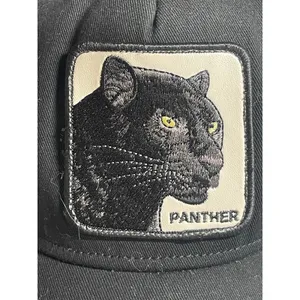 The Farm Goorin Bros Black Mesh Leopard Logo Adjustable Snap Trucker Cap Hat OS thumbnail 4