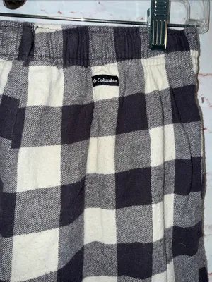 Columbia Black White Buffalo Check Small pajama Pink Drawstring waist pull on thumbnail 5