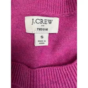J.Crew Teddie Sweater Small Magenta Pink Cotton Wool‎ Blend Crewneck Pullover thumbnail 5