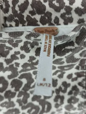 Free People Modern Femme Leopard Print Denim Mini Bohochic Indie Sleaze Skirt thumbnail 5
