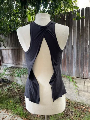 Lululemon All Tied Up Tank Top Expression black yoga Pilates gym training active thumbnail 6