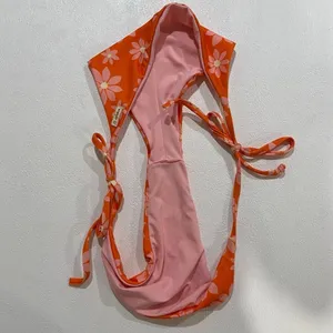 Wrangler Floral Bikini Set Orange Pink Daisy Tie Side Swimwear Estimated XS/S thumbnail 9