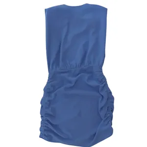 Amanda Uprichard X Revolve Pacific Blue Clifton Ruched Blouson Mini Dress Size S thumbnail 6