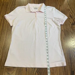 Nike Golf Women's Light Pink Dri-Fit Short Sleeve Polo Shirt Size M thumbnail 3