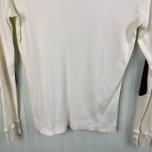 Vintage LRL Lauren Jeans Co Ralph Lauren Ribbed Elbow-Patch Top Size Small Ivory thumbnail 5