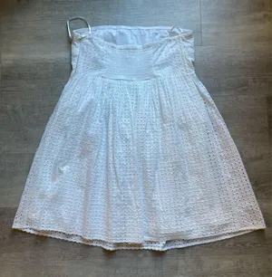 (NWT) Old Navy Strapless Eyelet Cotton White Dress Size 18P thumbnail 8