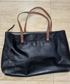 Fossil Rachel Leather Tote‎ Handbag Black/Brown Purse Shoulder Bag MSRP $230 thumbnail 1