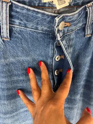 Madewell Low-Slung Curvy Straight Jeans 100% Cotton Denim Size 31‎ thumbnail 6