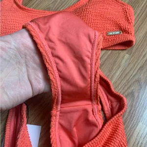 ZYIA size medium new muted peach ribbed Bikini Set orange two piece vaca travel thumbnail 8