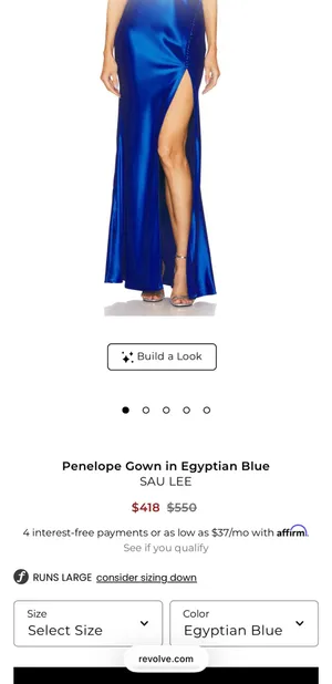 Sau Lee Penelope Gown, Revolve Egyptian Blue thumbnail 4