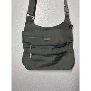 Baggallini Charcoal Crossbody Nylon Bag lightweight Travel thumbnail 2
