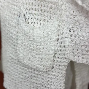 POL - Ivory/Oatmeal Loose Weave Cozy Cardigan Size Medium. G#34 thumbnail 9
