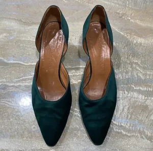 Giorgio Armani Green Pumps Short Heels Women Shoes Size 8.5 / Preowned thumbnail 3