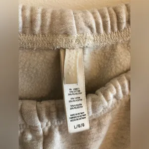 SKIMS Cotton Fleece Classic Oatmeal Heather Jogger Size L thumbnail 4