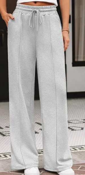 Amazon Womens Wide Leg Sweatpants Baggy Lounge Travel Pants thumbnail 2