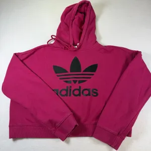 Adidas Women's Essentials Fleece‎ Hoodie Pink/ black Small thumbnail 3
