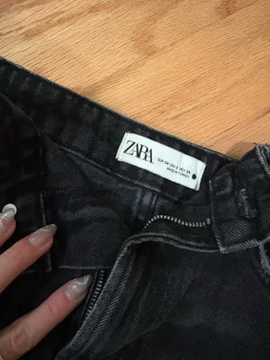 ZARA Black Jean Shorts thumbnail 3