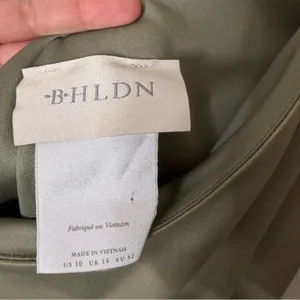 BHLDN Anthropologie Dylan One Shoulder Satin‎ Side Slit Gown Miss Womens Size 10 thumbnail 5