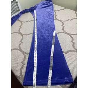 Athleta Elation Velvet Flare Pants Purple Size Medium 32” Inseam High Rise thumbnail 9