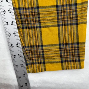 LPA Butter Yellow Plaid‎ High Waisted Straight Leg Pants Women's XS thumbnail 4