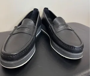 Rag & Bone Tanja Platform Penny Loafers Black Leather Sz 38‎ thumbnail 1