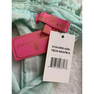 Simply Southern‎ Seafoam Green Cotton Gauze Tiered Ruffle Mini Dress Small NWT thumbnail 7
