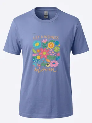 Gildan Women’s Violet Purple Premium Quality “ Let Kindness Bloom” T Shirt Sz XL thumbnail 1