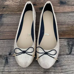 Parisian Plus Black Trim Ballet Flats Size 9.5 thumbnail 1