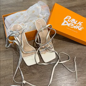 MOVING SALE NIB Public Desire Kim rhinestone heel - NEW thumbnail 1