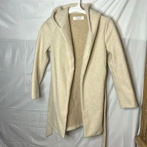 Love Tree Women's Cream Hooded Tie Waist Jacket | Size: M thumbnail 5