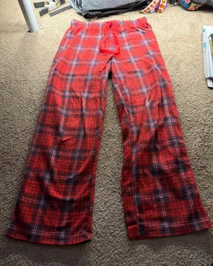 Red Plaid Pj Pants Size L thumbnail 1