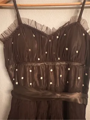 SCALA Sequin‎ Tulle Midi Dress Y2K thumbnail 2
