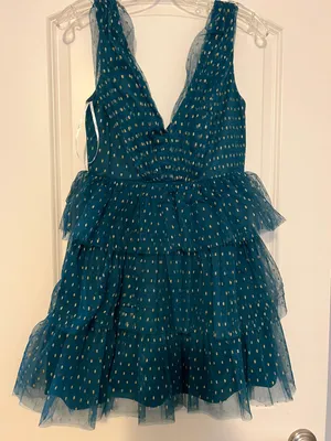 Lulus Green And Gold Sparkle Dress thumbnail 1