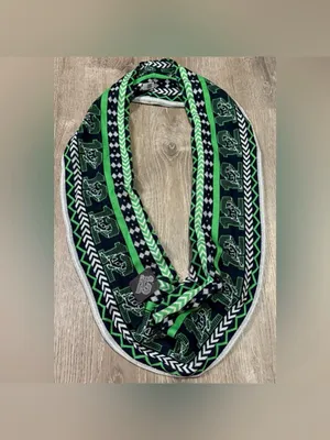 Seattle Seahawks Infinity Scarf Green Black Knit NFL Fan Gear thumbnail 3