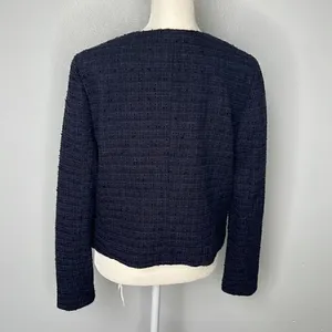 Ann Taylor Tweed suit jacket. Dark Academia. Size 4** See measurements. Cropped. thumbnail 3