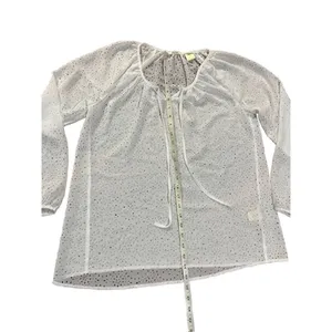 Anthropologie Dylan white‎ eyelet blouse sz M thumbnail 5