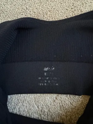 Aerie Black Ribbed Longline Sports Bra – XS thumbnail 4