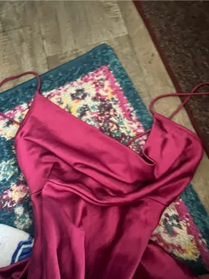 Lioness Magenta Walk The Line Satin Cowl High Slit Pink Maxi Midi xSmall thumbnail 10