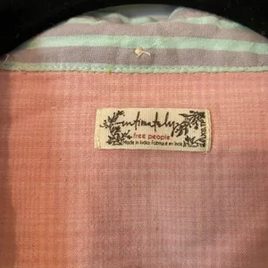 Free People Intimately Pastel Color Stripe Oversized Boho Button Down Shirt XS thumbnail 2