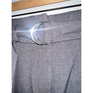 Gaudi Jeans Women's Gray High Waist Belted Cropped‎ Pants Trousers Size 10/12 US thumbnail 2