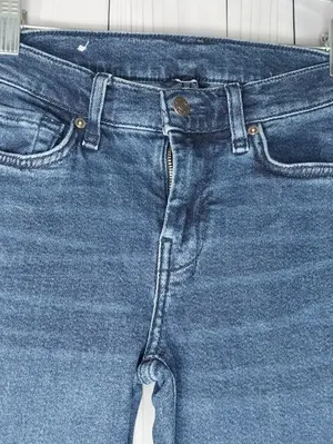 Splendid Flare Mid-Rise Trouser Y2K Boho Retro Dark Wash Jeans thumbnail 6
