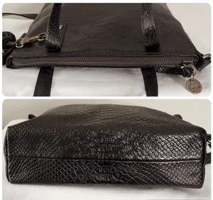 The Sak black leather embossed crossbody tote thumbnail 11