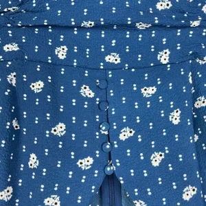 &‎ Other Stories Blue Floral Short Sleeve Lined A-Line Dress Size 10 thumbnail 6