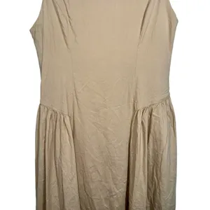 Abercrombie & Fitch Tan Beige Pleated Sleeveless Midi Dress Womens Size Large L thumbnail 3