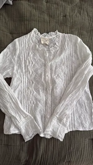 Easy Clothes White Eyelet Top thumbnail 6