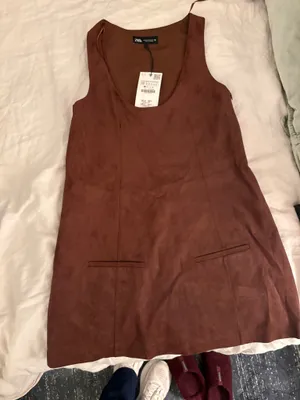 Zara NWT Suede Dress thumbnail 3