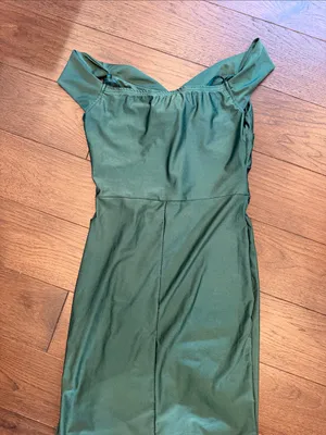 Cefian Formal Green Ruffle Long Gown Dress Size Small - C3-234 thumbnail 11