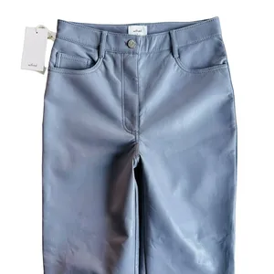 Wilfred Melina High Rise Faux Leather Pant Ardoise Grey Size 4 NEW Short 28" thumbnail 2