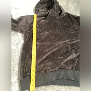 Aritzia TNA black velour Hoodie thumbnail 9